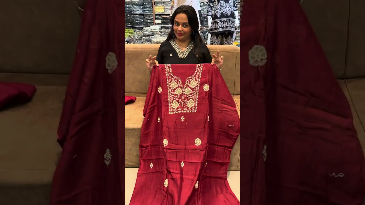 Mul chanderi unstitched salwar suits collections for booking visits 
