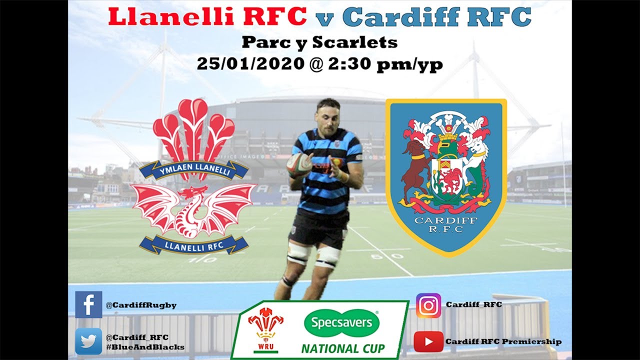 Llanelli v Cardiff - Specsavers Cup QF - 25th January 2020