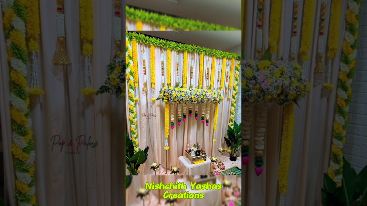 ✨⚡🔥Varamahalakshmi pooja Decoration Ideas at Home 🪔 | Simple yet Royal 👑 Background Setup 🌺🔥💥✨