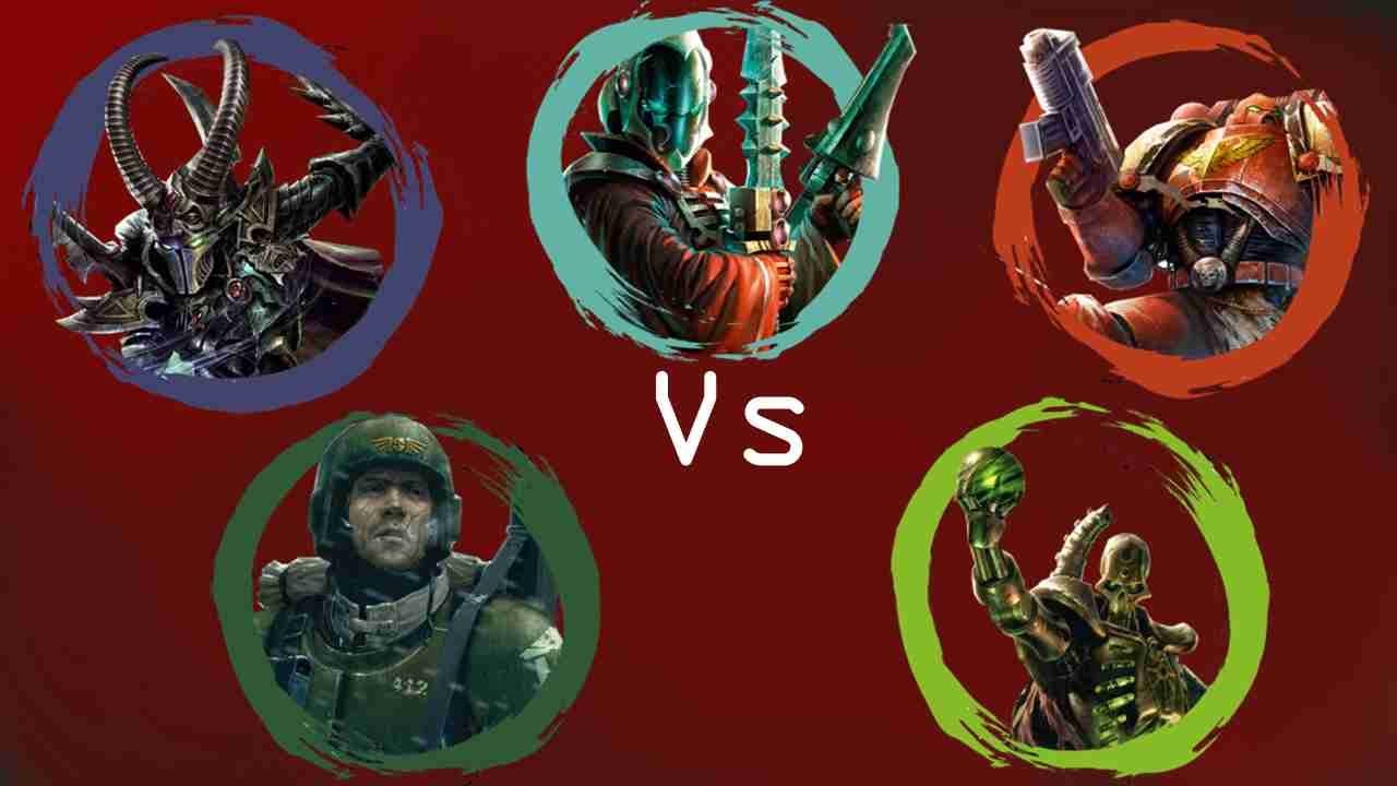 8 player FFA Dark Eldar vs Eldar  vs Space Marines vs Imperial Guard vs Necrons DoW: Soulstorm