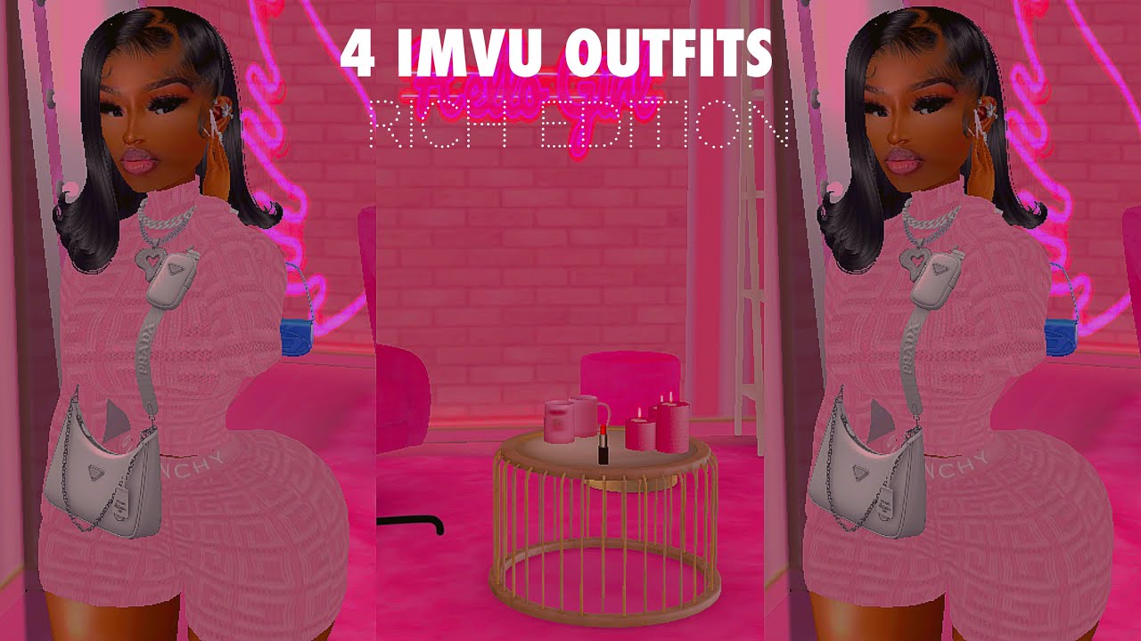 `$ 4 RICH GIRL OUTFITS  IMVU 🩷 |  PINKSTAR ⭐️