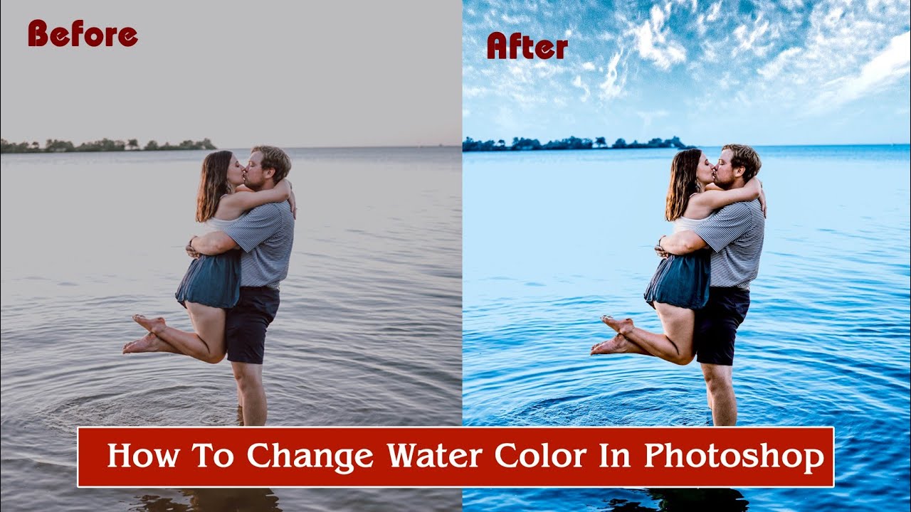 How to Change Water Color in Photoshop | Change water color in photoshop