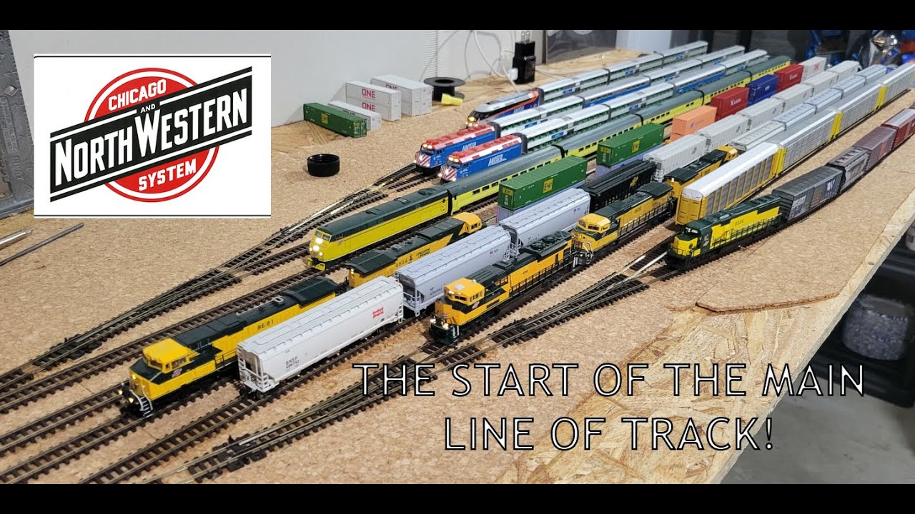 CNW Harvard Subdivision N Scale Layout - Ep 3 - Trains on the Main Line!