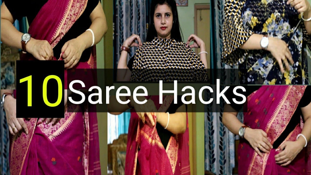 10 Saree hacks || Saree Draping Tips & Tricks