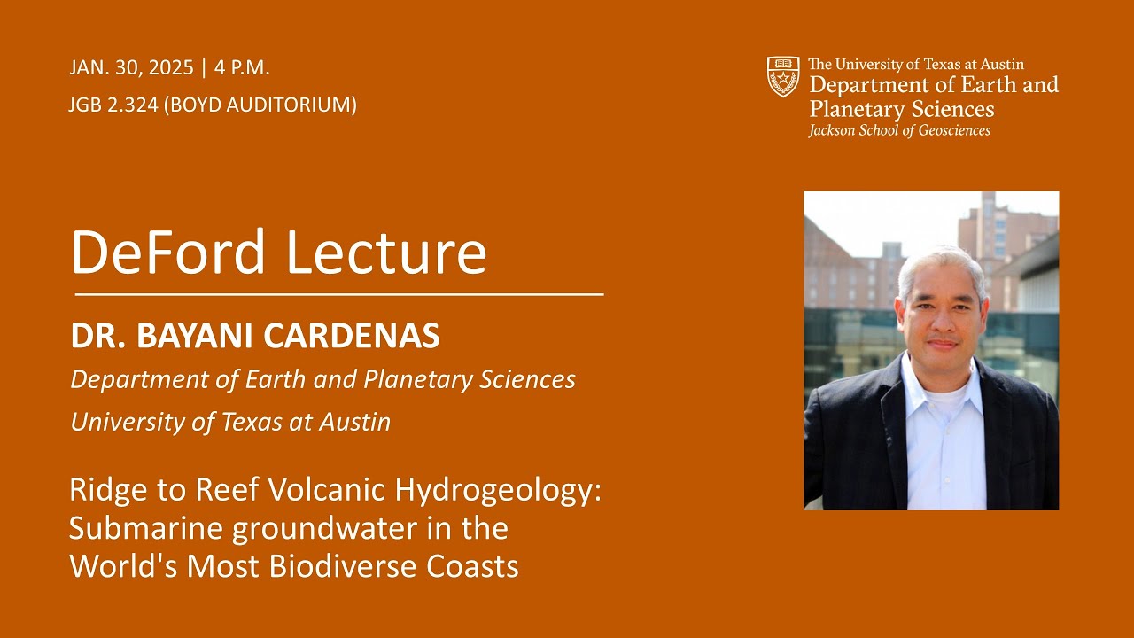 Bayani Cardenas | Ridge to Reef Volcanic Hydrogeology: Submarine groundwater in Biodiverse Coasts