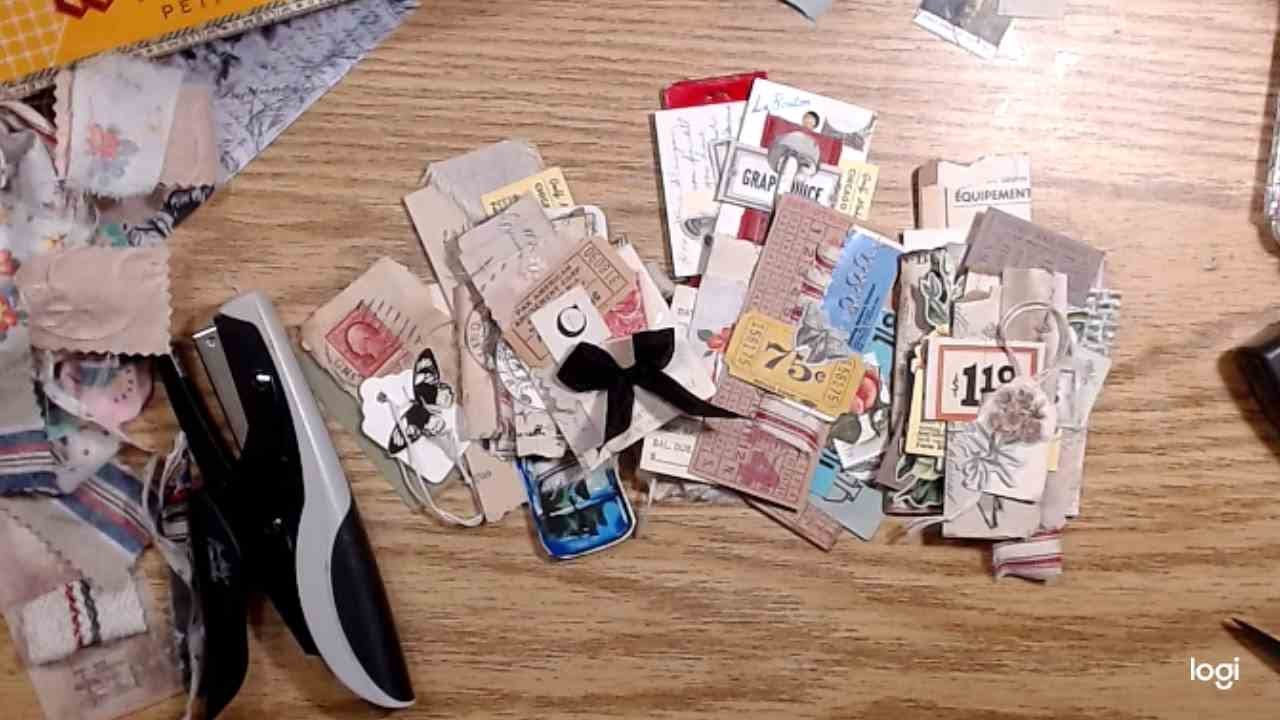Clusters Revisited, creating easy layered embellishments for junk journals etc
