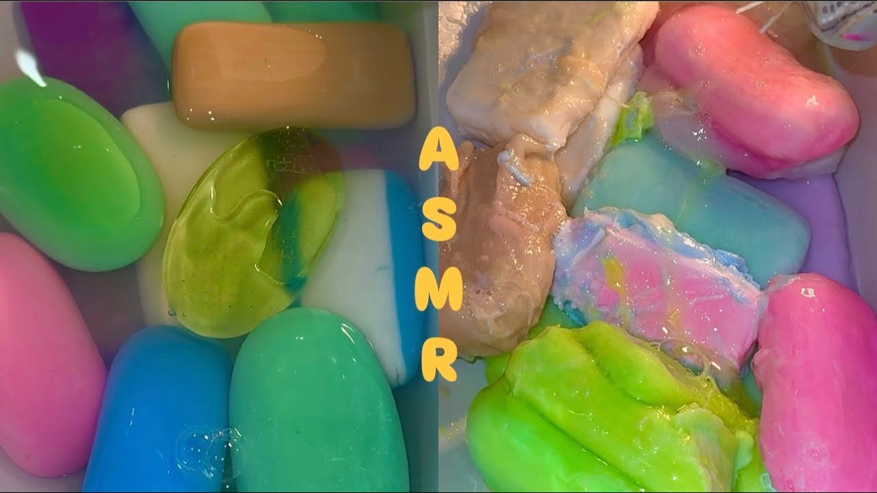 ASMR soap // Мыление и размокшее мыло // ОБМЫЛКИ // Soaked soap #asmr 