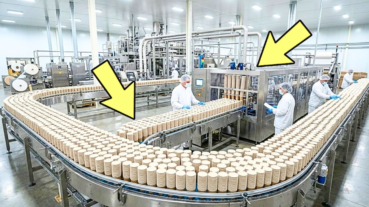How It's Made the Mass Production of Paper Cups in Mega Factory