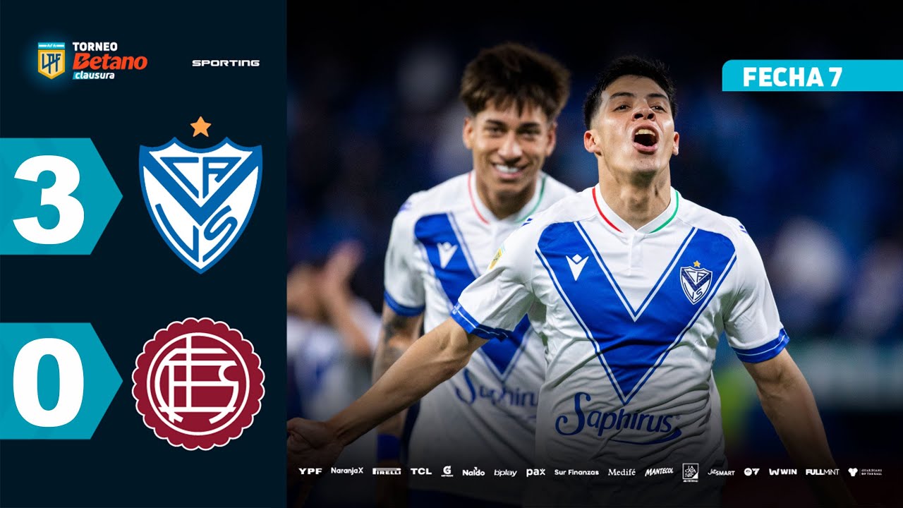 V&Eacute;LEZ 3 - 0 LAN&Uacute;S | Resumen del partido | #TorneoBetano Clausura 2025