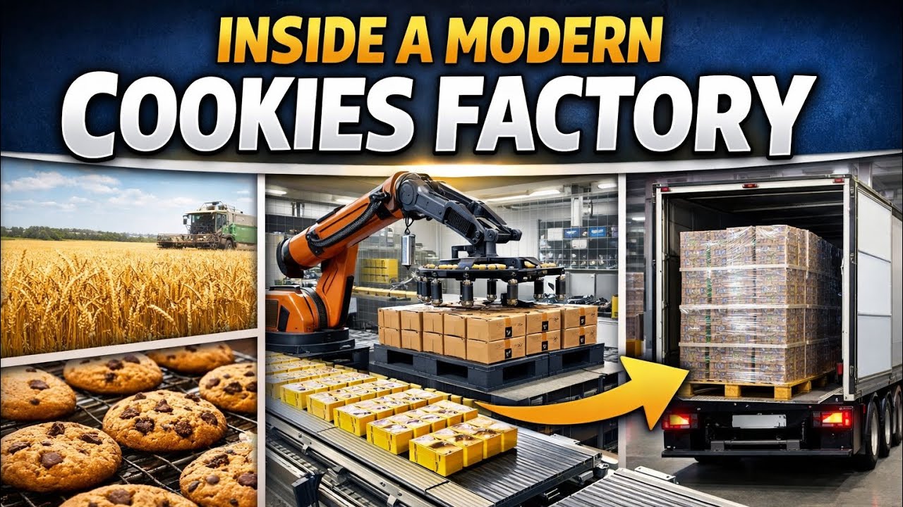Inside a Modern Cookies Factory | How Cookies Are Made From Wheat to Market