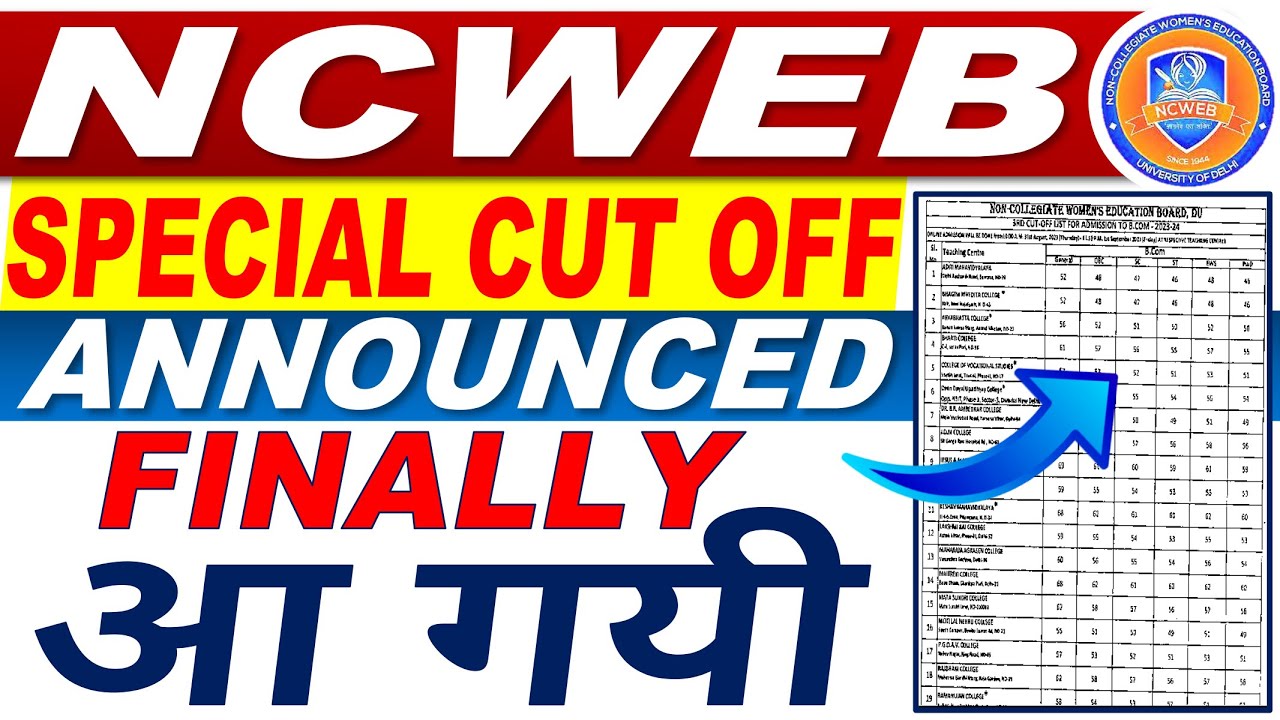 Ncweb UG Special Cuttoff Release 2023