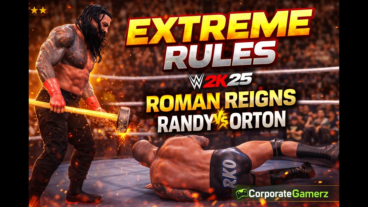 ROMAN REIGNS DESTROYS RANDY ORTON 💀 | Extreme Rules WWE 2K25 | CorporateGamerz