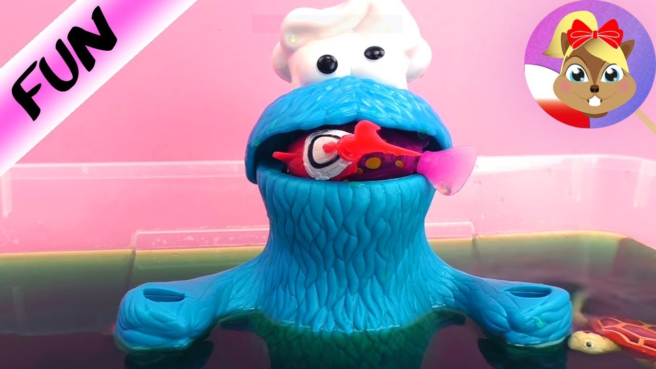 Play Doh Ciasteczkowy Potwór kolorowa kąpiel z rybkami robotami