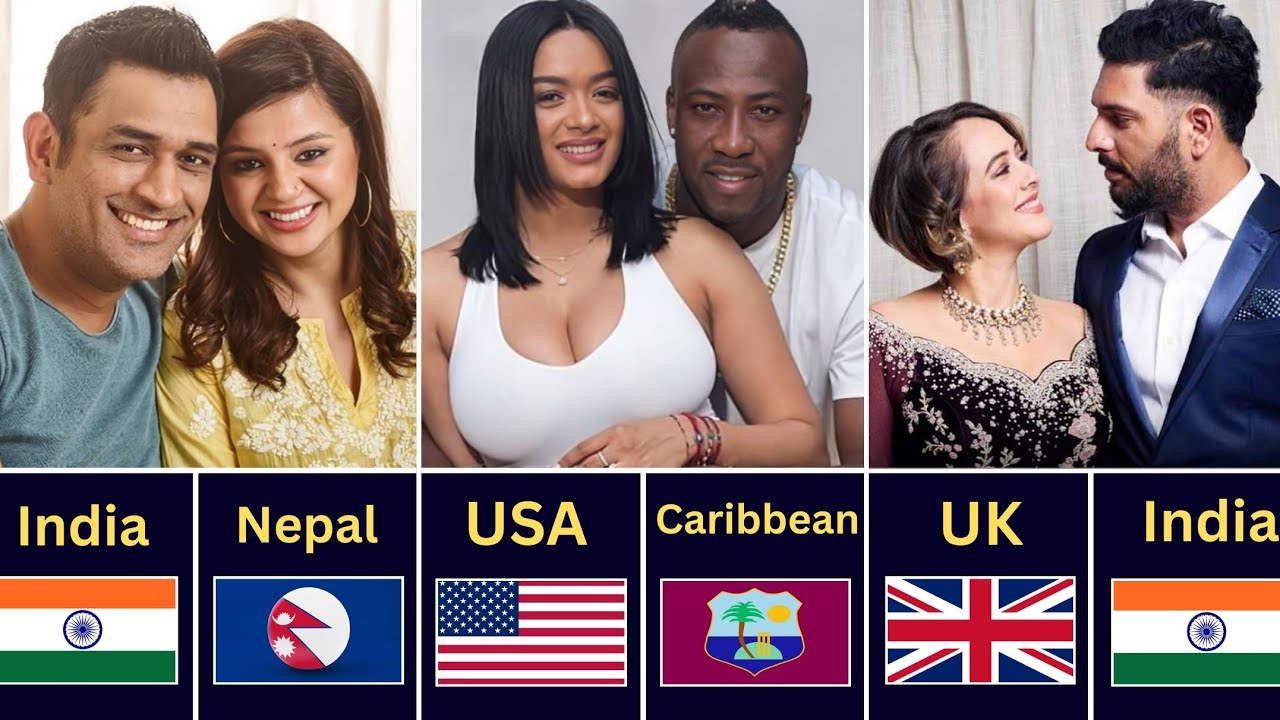 Famous Cricketers Beautiful 😍 Wifes From Different Countries !