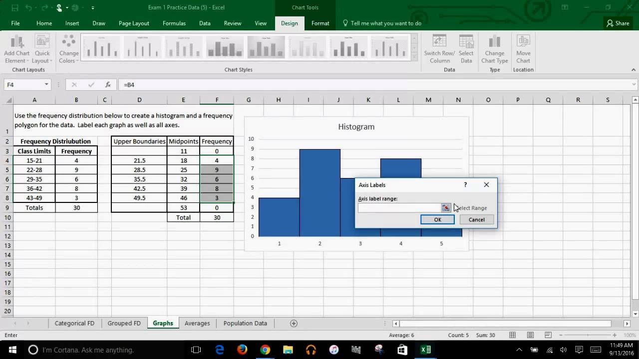Microsoft Excel - How to Make a Histogram