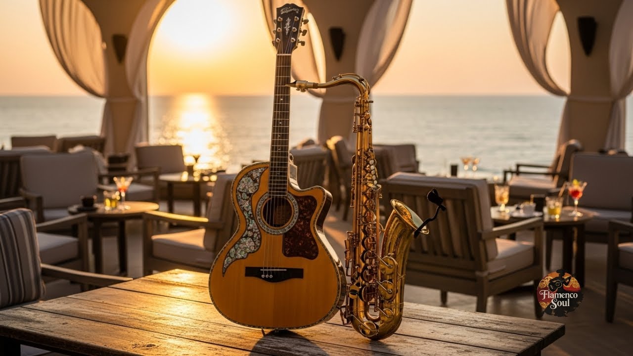 Spanish Flamenco & Smooth Sax Live – Romantic Evening Fusion Café Music