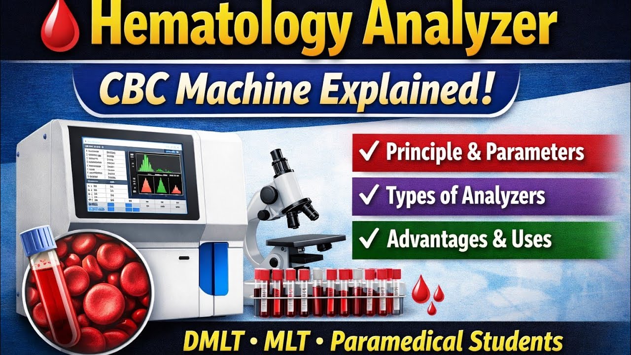 Hematology Analyzer Explained in Hindi | Principle, Parameters, Types | DMLT Hematology