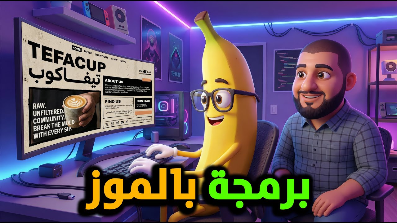 اعمل موقع كامل من الصفر بـ Nano Banana Pro… تصميم وكود ونشر في فيديو واحد!