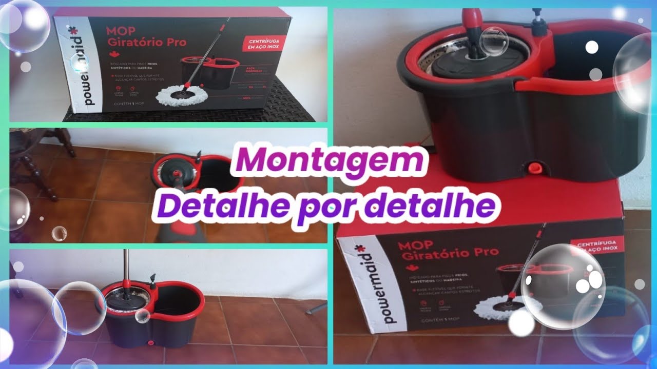 Montagem: Mop Giratório Pro. Adquiri e estarei mostrando todo o detalhe. 🫧🪣