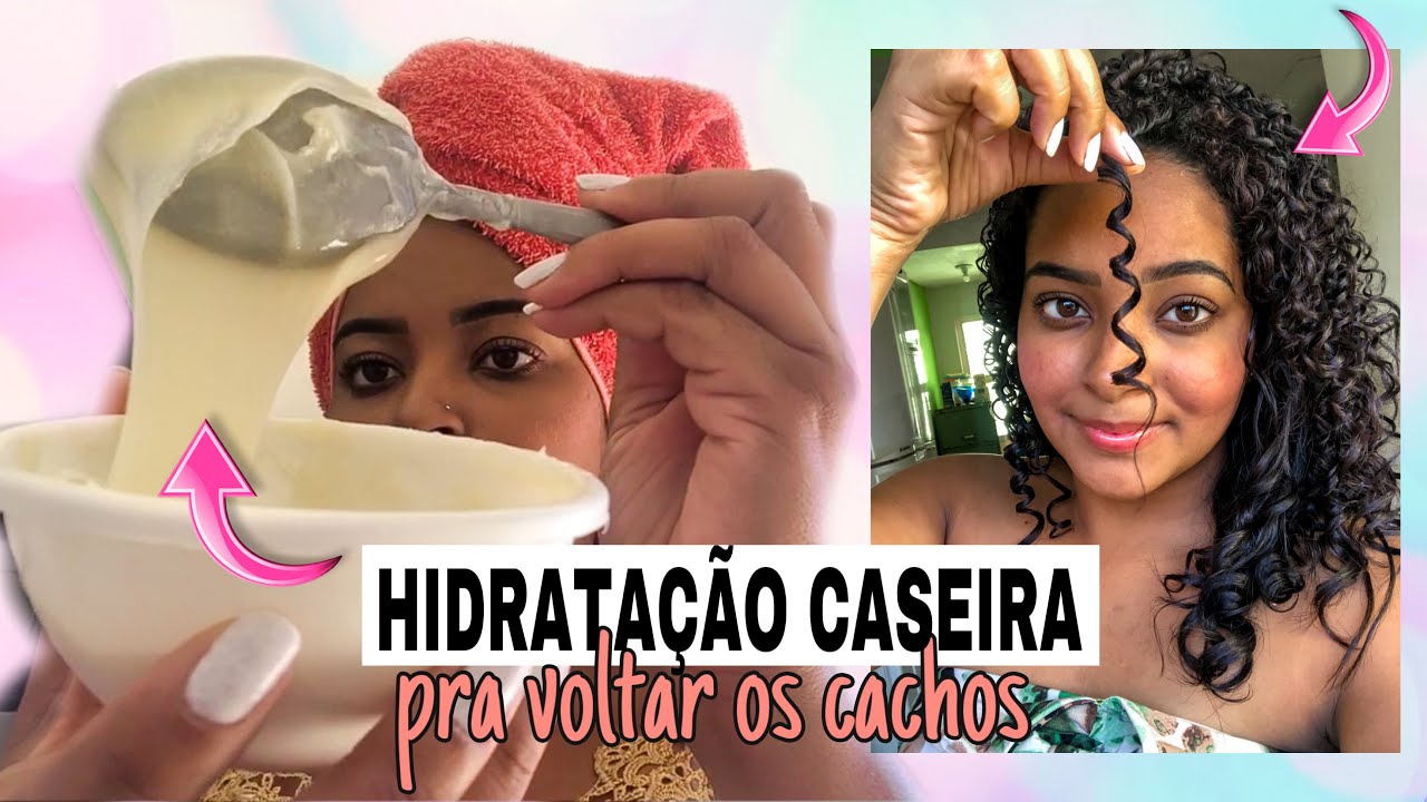HIDRATAÇÃO CASEIRA para RECUPERAR OS CACHOS  na * TRANSIÇÃO CAPILAR *
