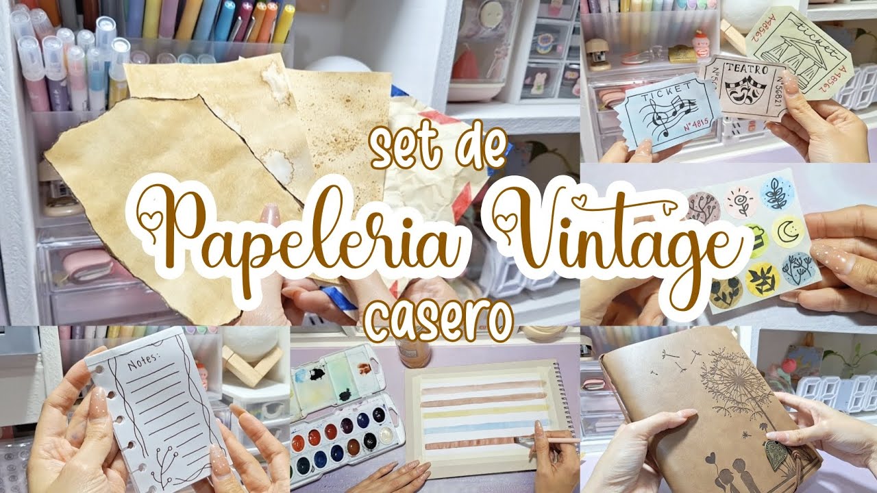 Haz tu Set de Papelería Vintage Casero SIN IMPRIMIR 🎻 DIY - ft. Seehan