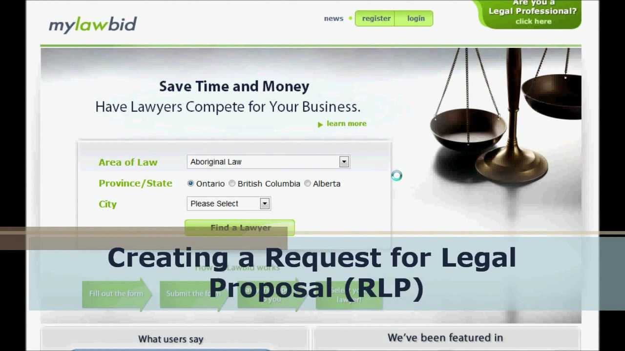 Creating a Request for Legal Proposal (RLP)