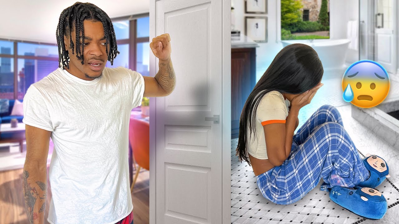 CRYING With The Door LOCKED Prank On My BOYFRIEND