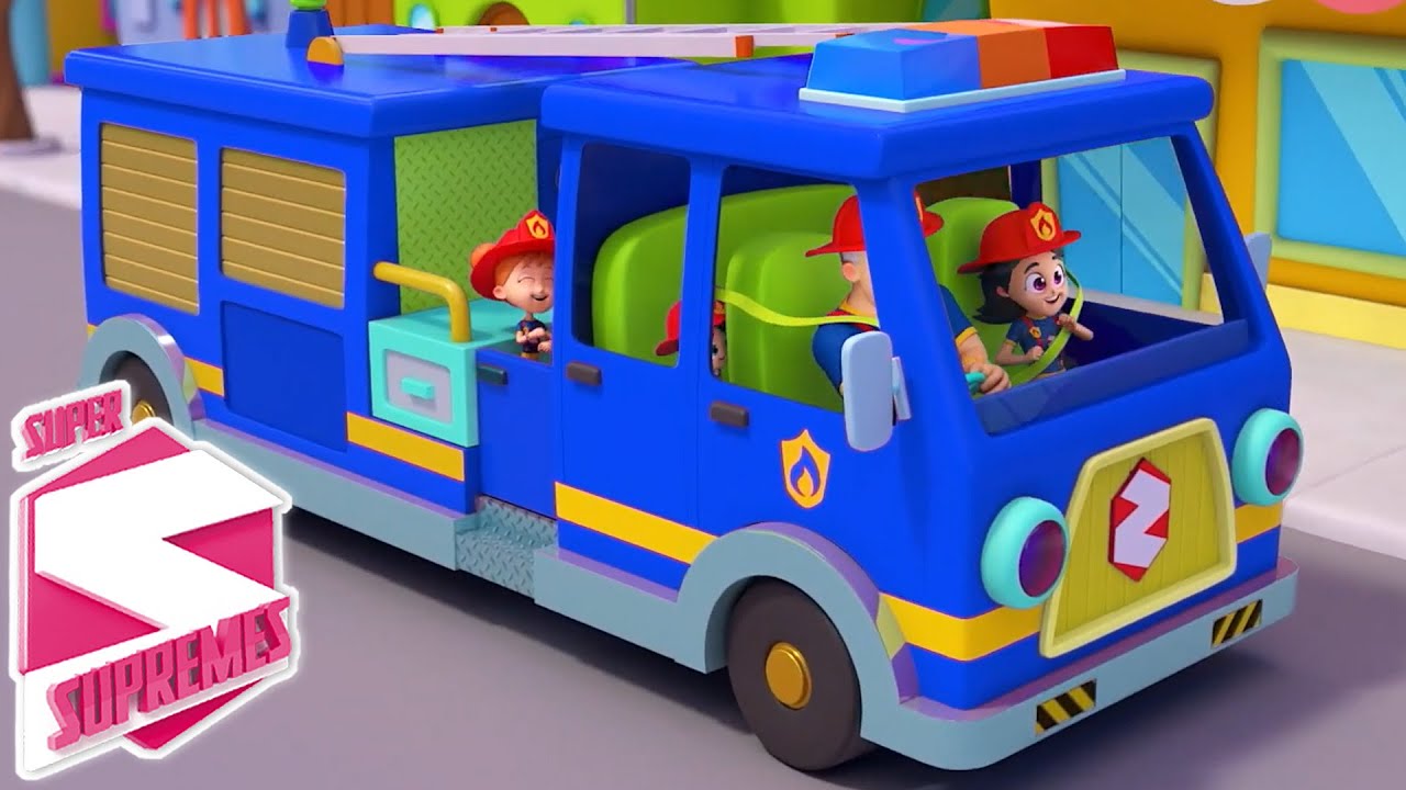 Super Supremes Les Roues du Camion de Pompiers | Chanson pour Enfants en Français