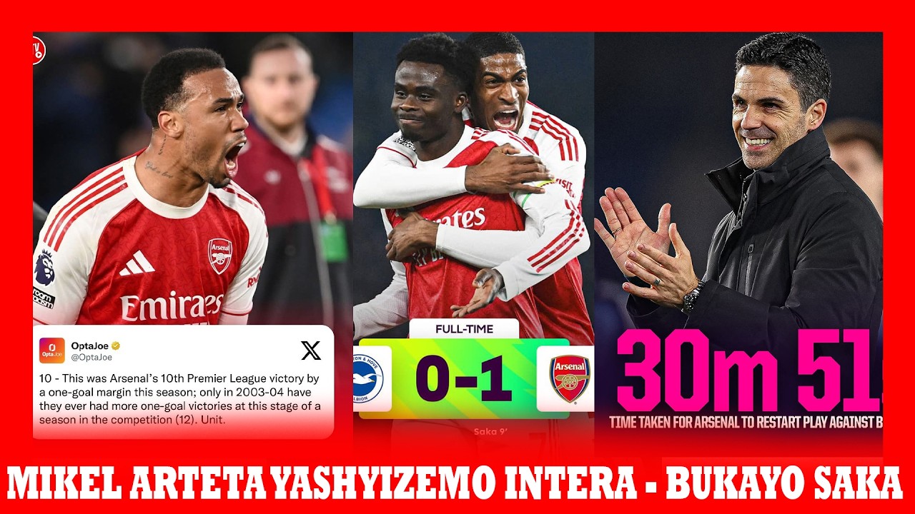 ARSENAL IKINA NABI? MIKEL ARTETA YASHYIZEMO AMANOTA 7 | BUKAYO YATANZE INTSINZI | BRIGHTON