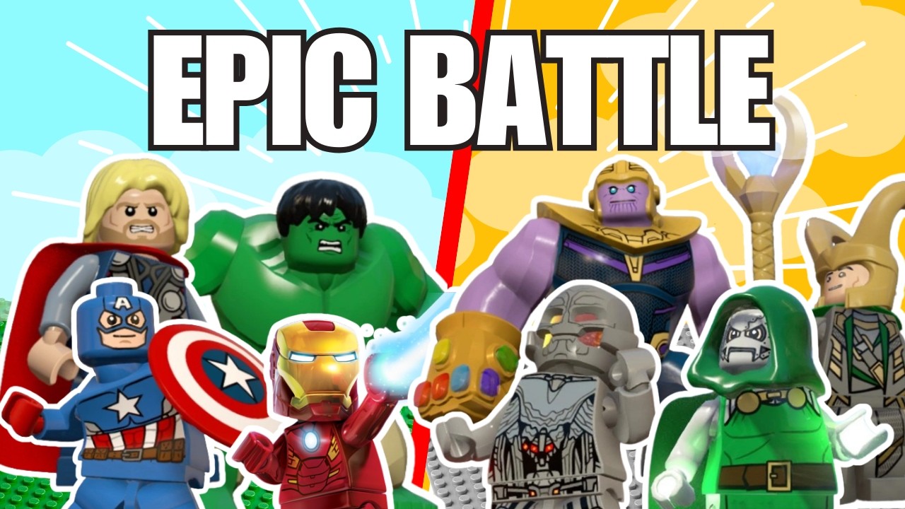 Я построил LEGO-модель битвы супергероев...