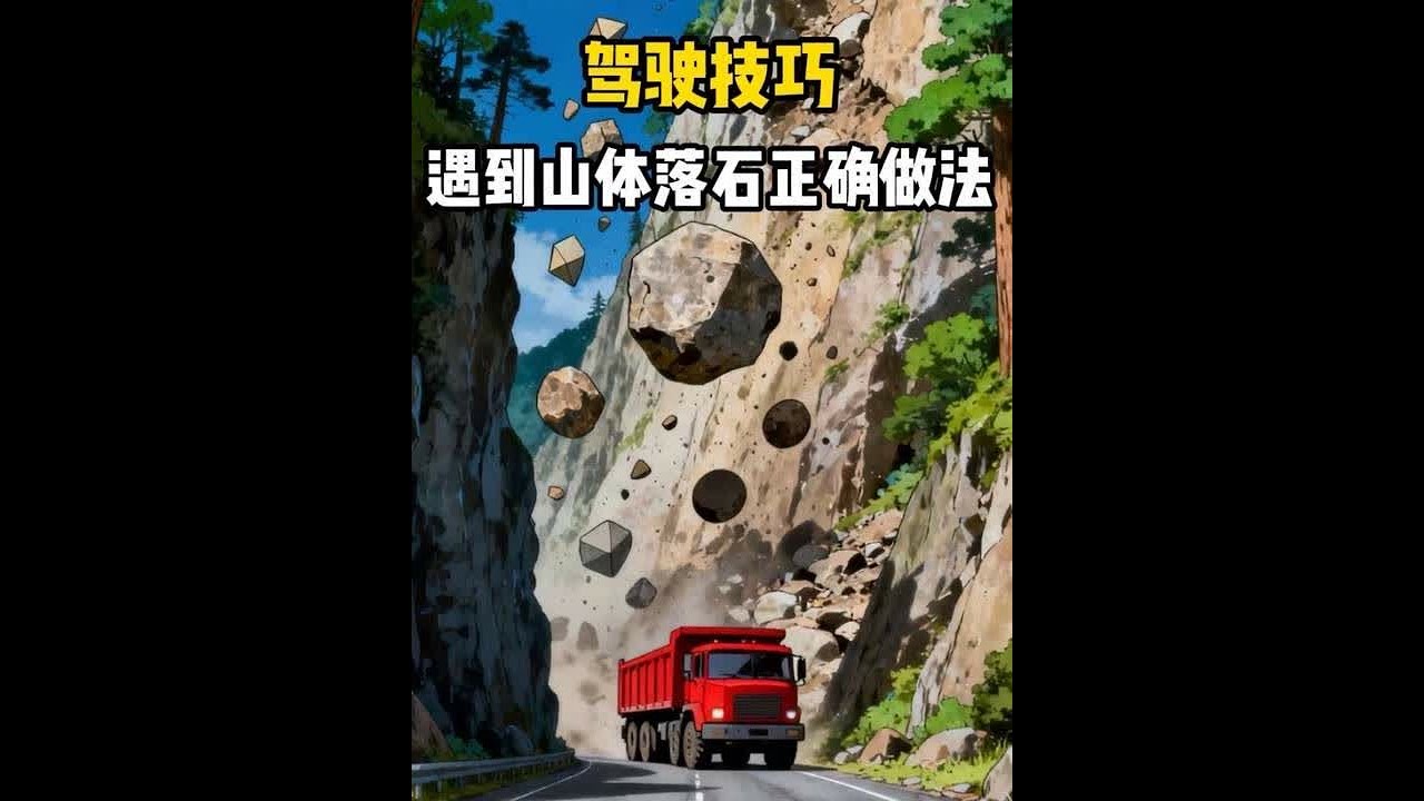 看到山体落石的正确处理方法 #安全行车 #驾驶技巧