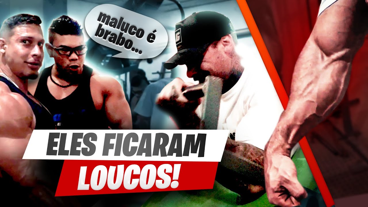 TREINO INSANO NA ACADEMIA DE QUEBRADA COM O RAMON DINO E JAPA MORFO - LEO STRONDA