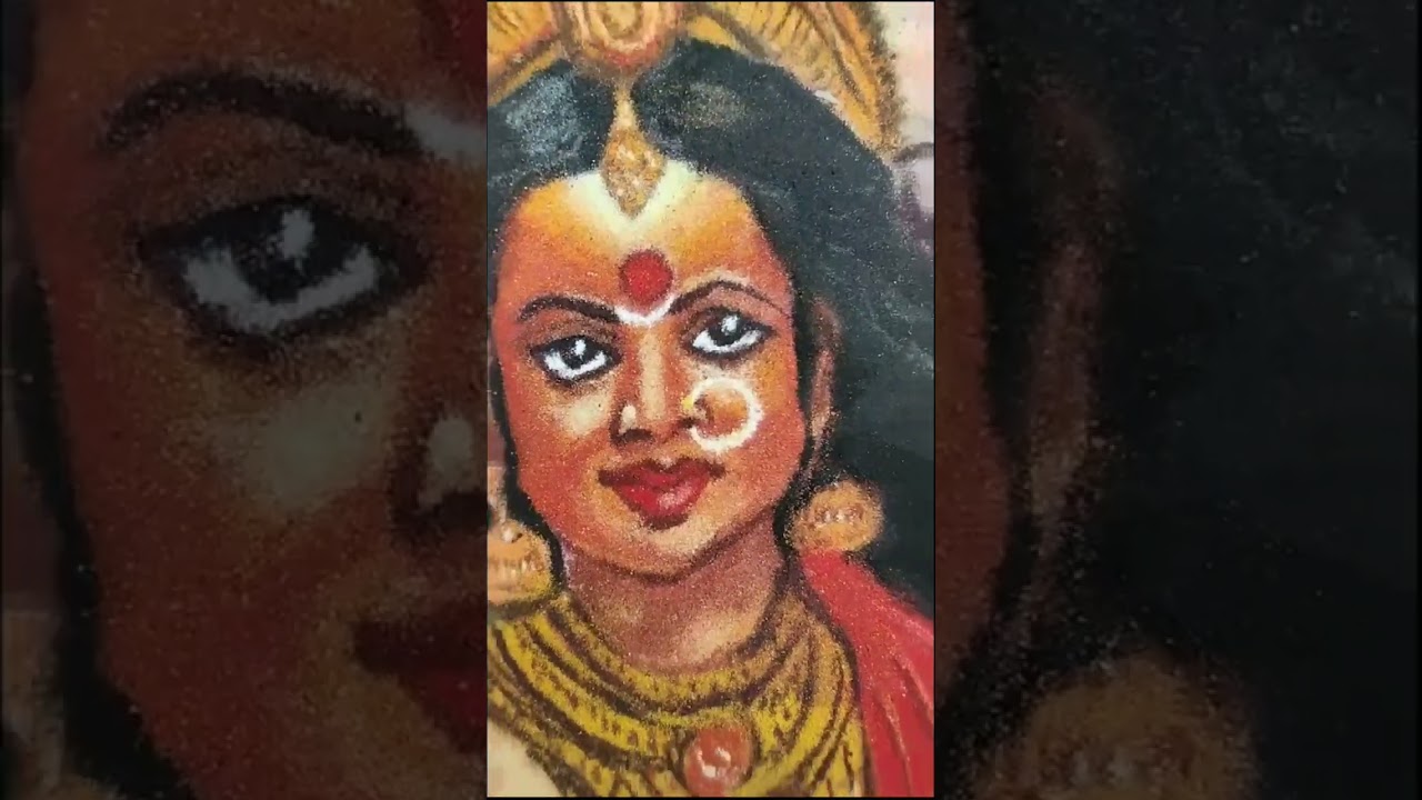 🙏maa durga rangoli😍#viral #artwork #3drangoli #navratri #trending #maadura#art