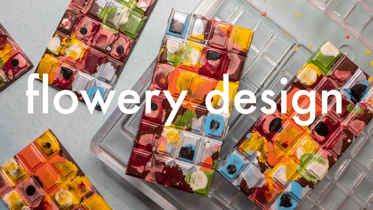 Abstract Flowery Chocolate Bar Design