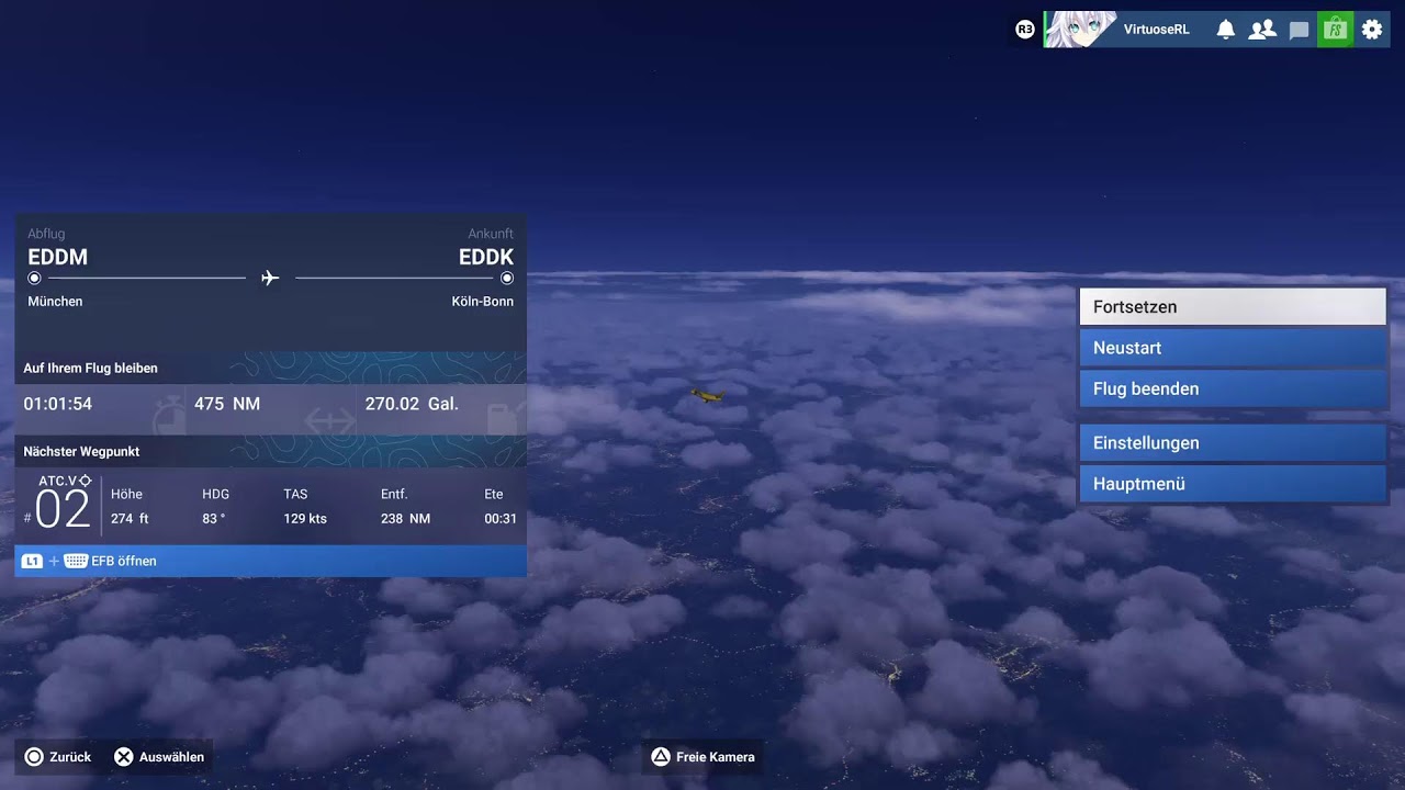 EDDM-EDDH full flight at 17:35 PM