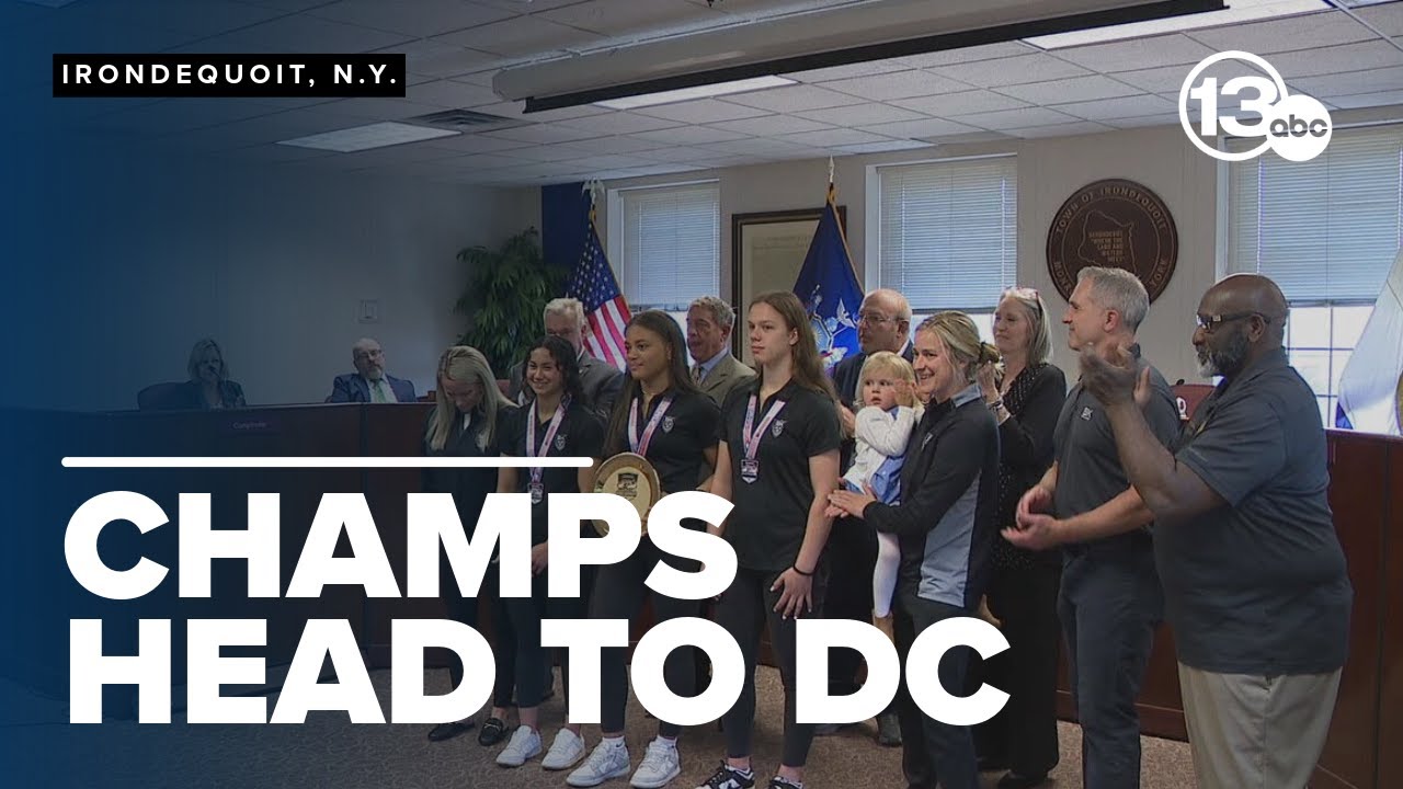 Bishop Kearney Selects girls' hockey team visiting White House after winning national title