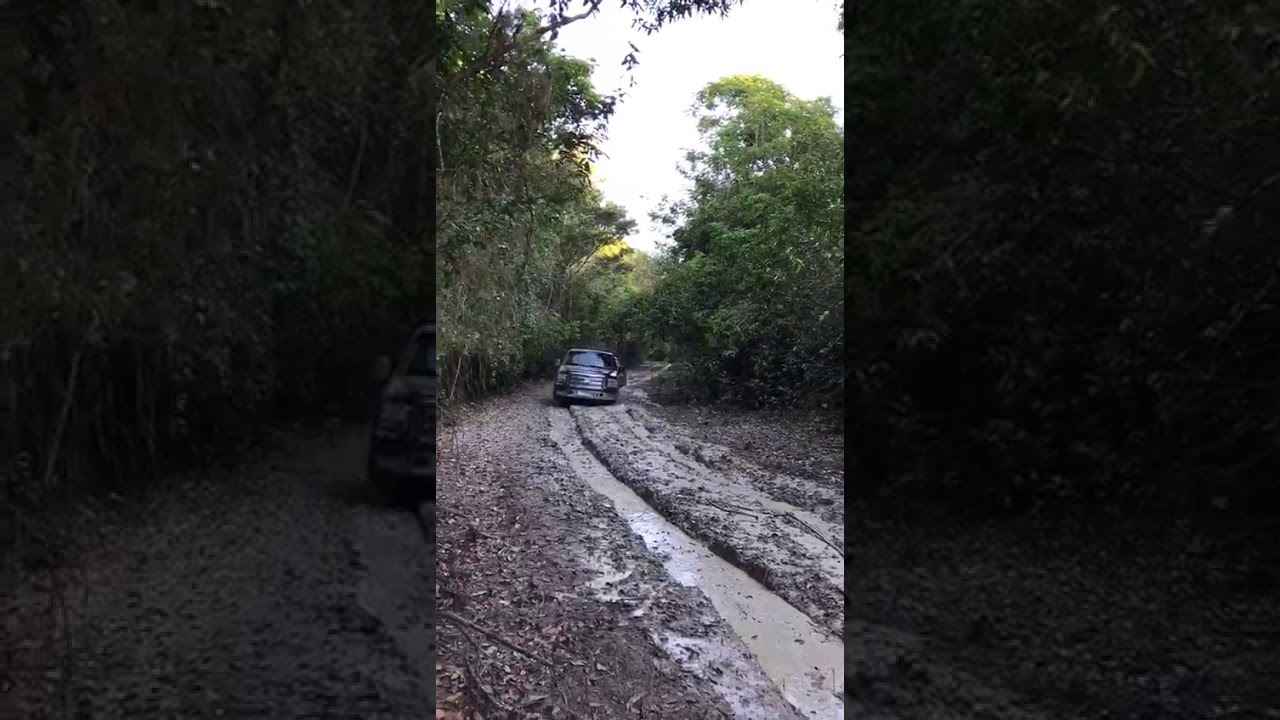 F 250 puxando L200 no brejo