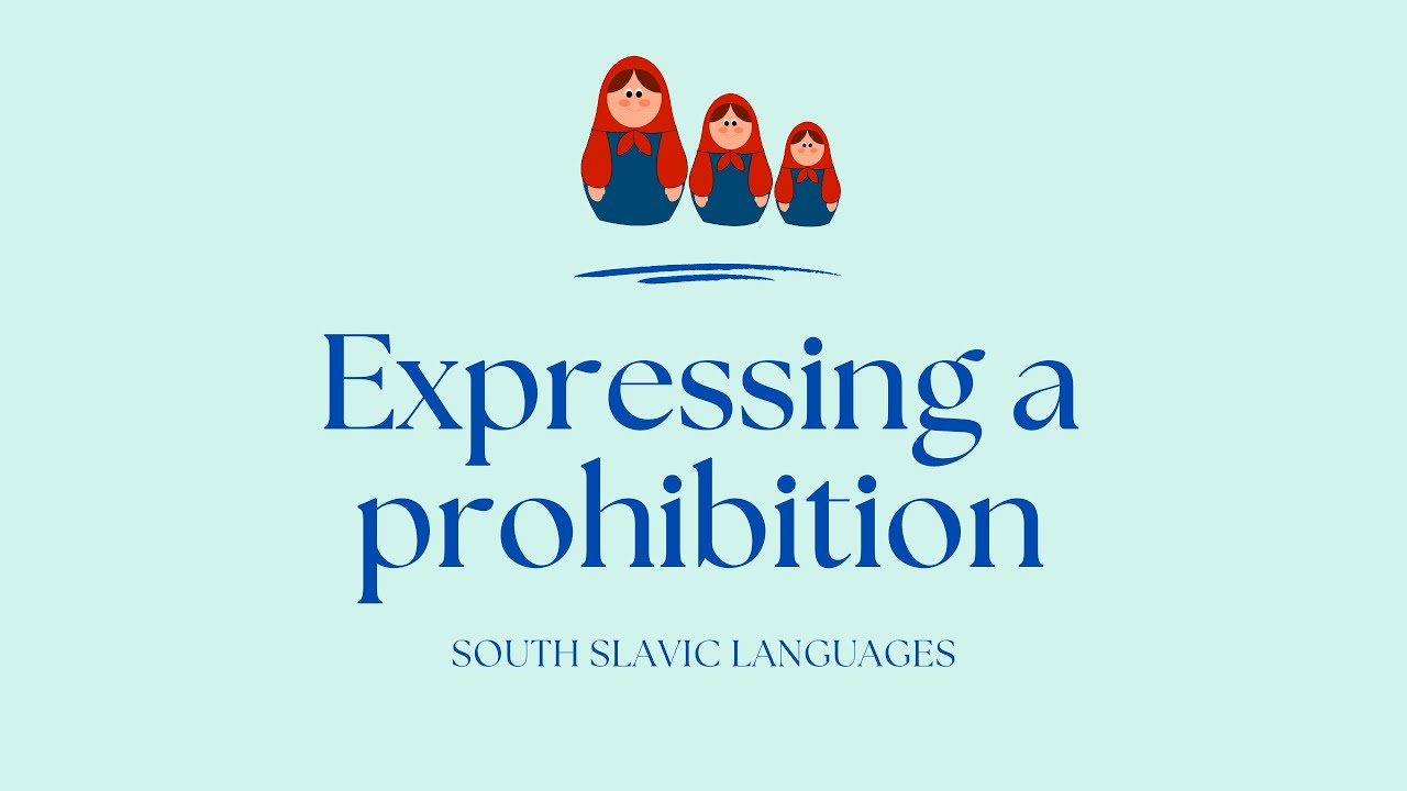 Expressing a prohibition - verbal aspect in negated imperative in South Slavic languages
