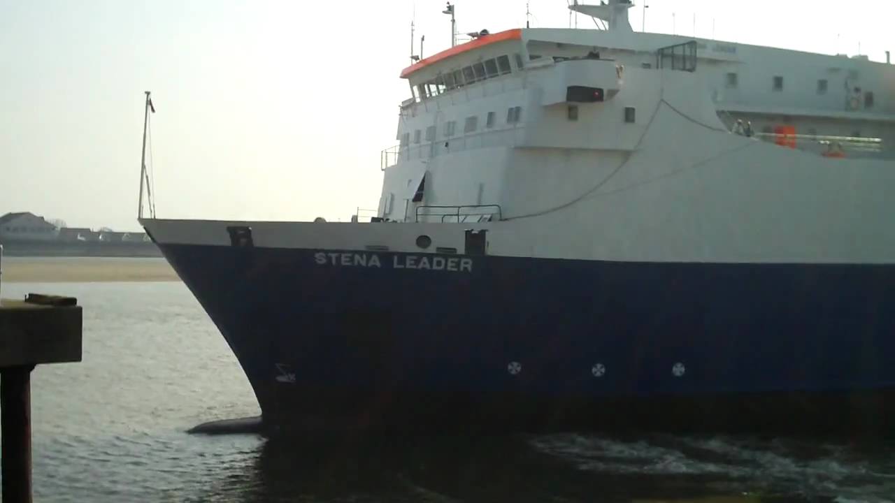 Stena Leader  leaving Fleetwood, 14 th April