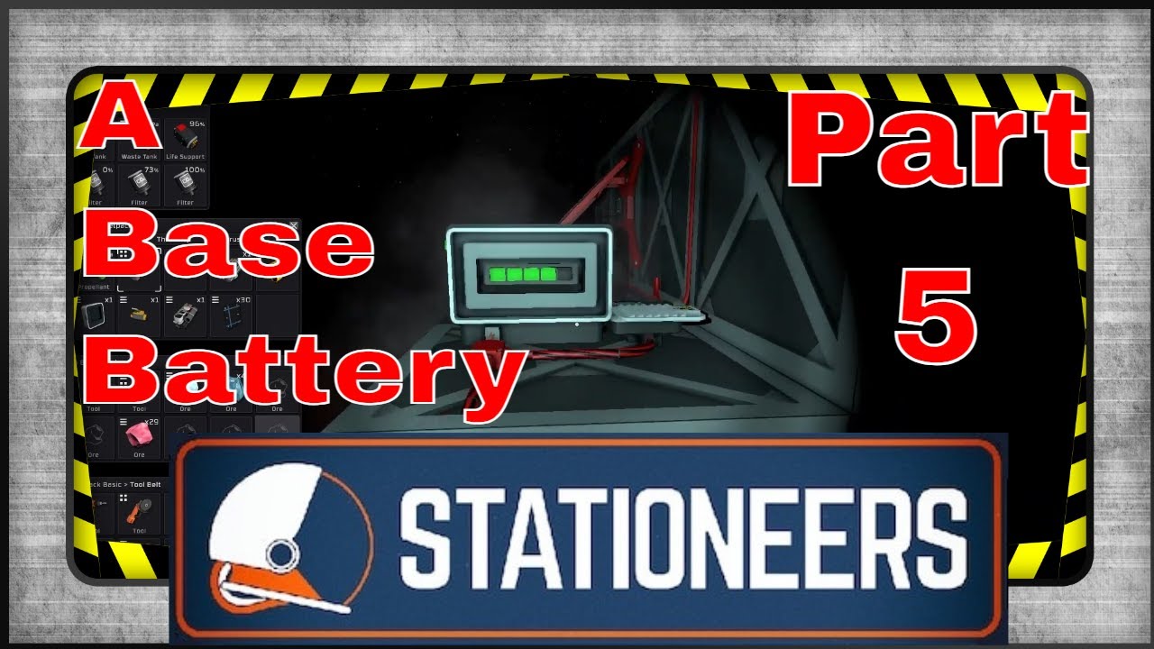 STATIONEERS Let's Play - Base power supply upgrade with a station battery | Part 5