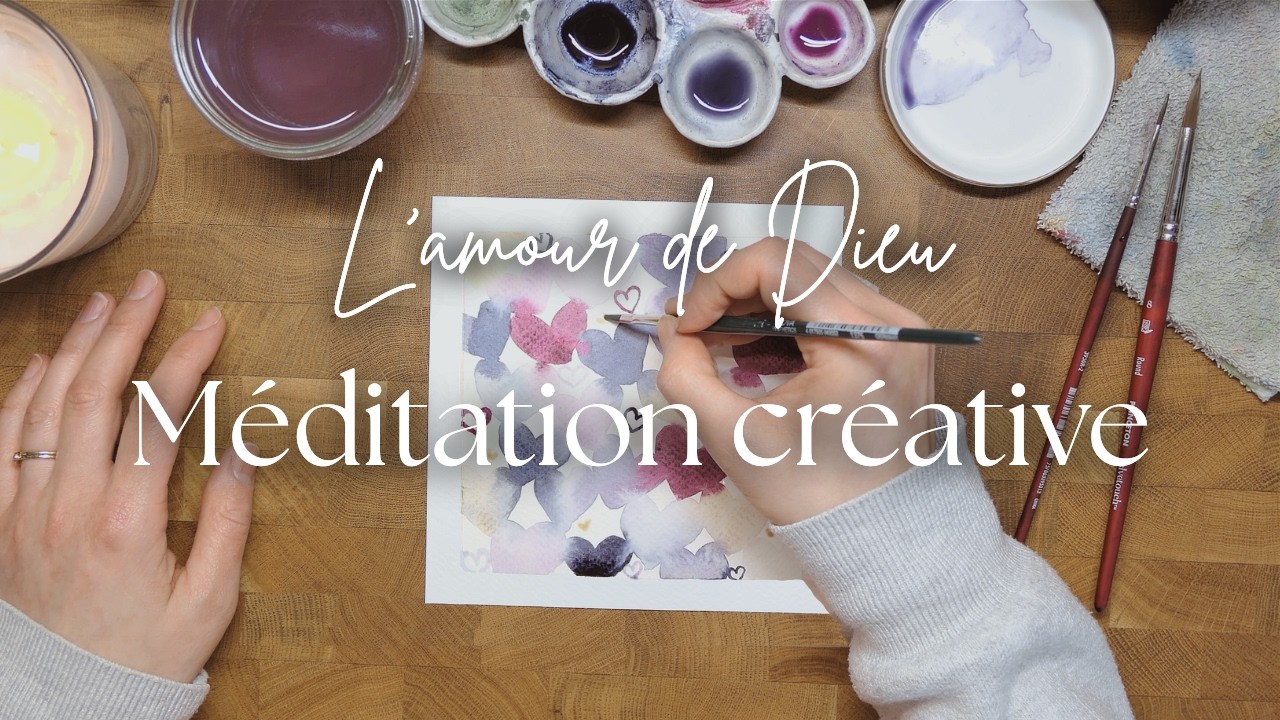 L’amour de Dieu | Méditation créative à l’aquarelle – 1 Jean 4:19 🤍