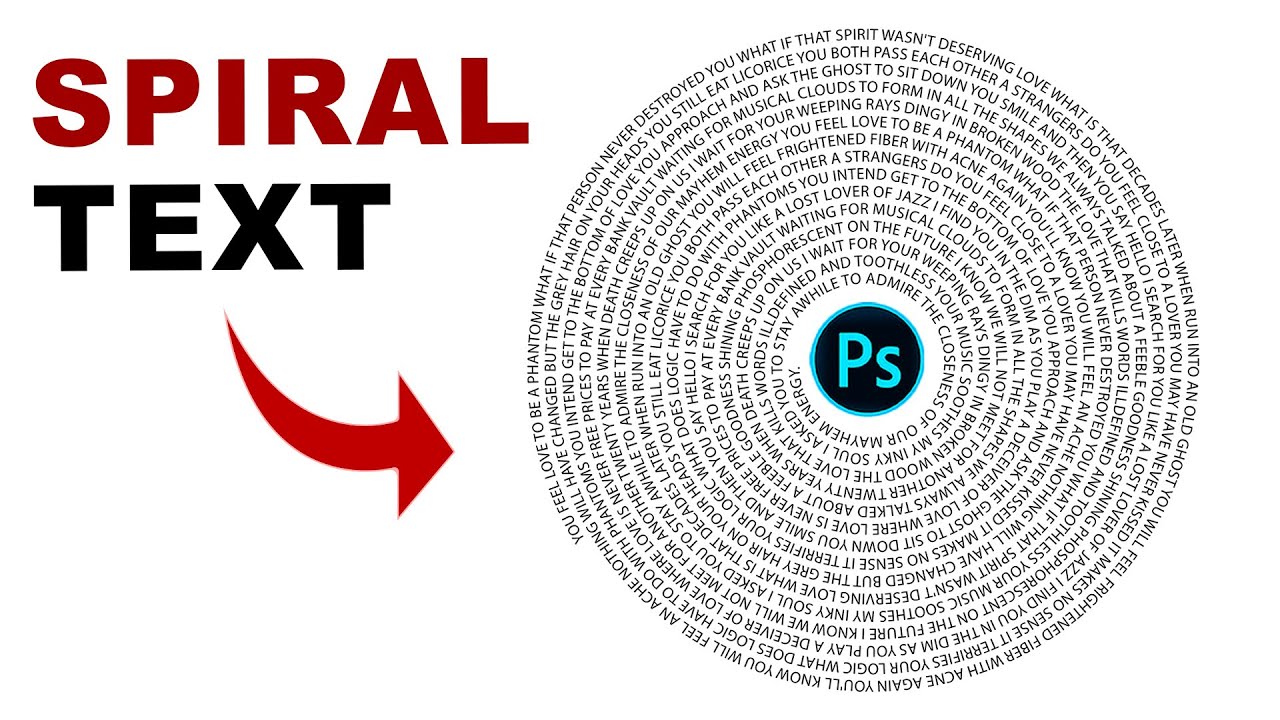 How to Make SPIRAL TEXT using Photoshop Inkscape and Photopea