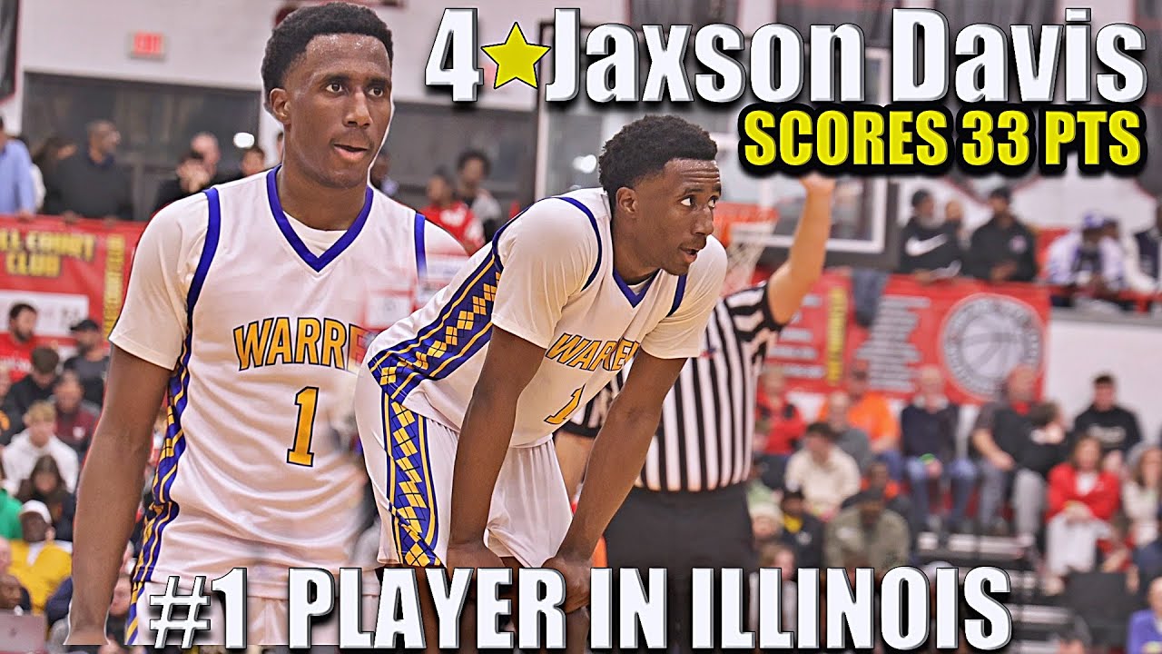 Jaxson Davis #1 PG In Illinois Just Went Off For 33pts🔥🍿 !! Warren Township Vs Vashon 📺