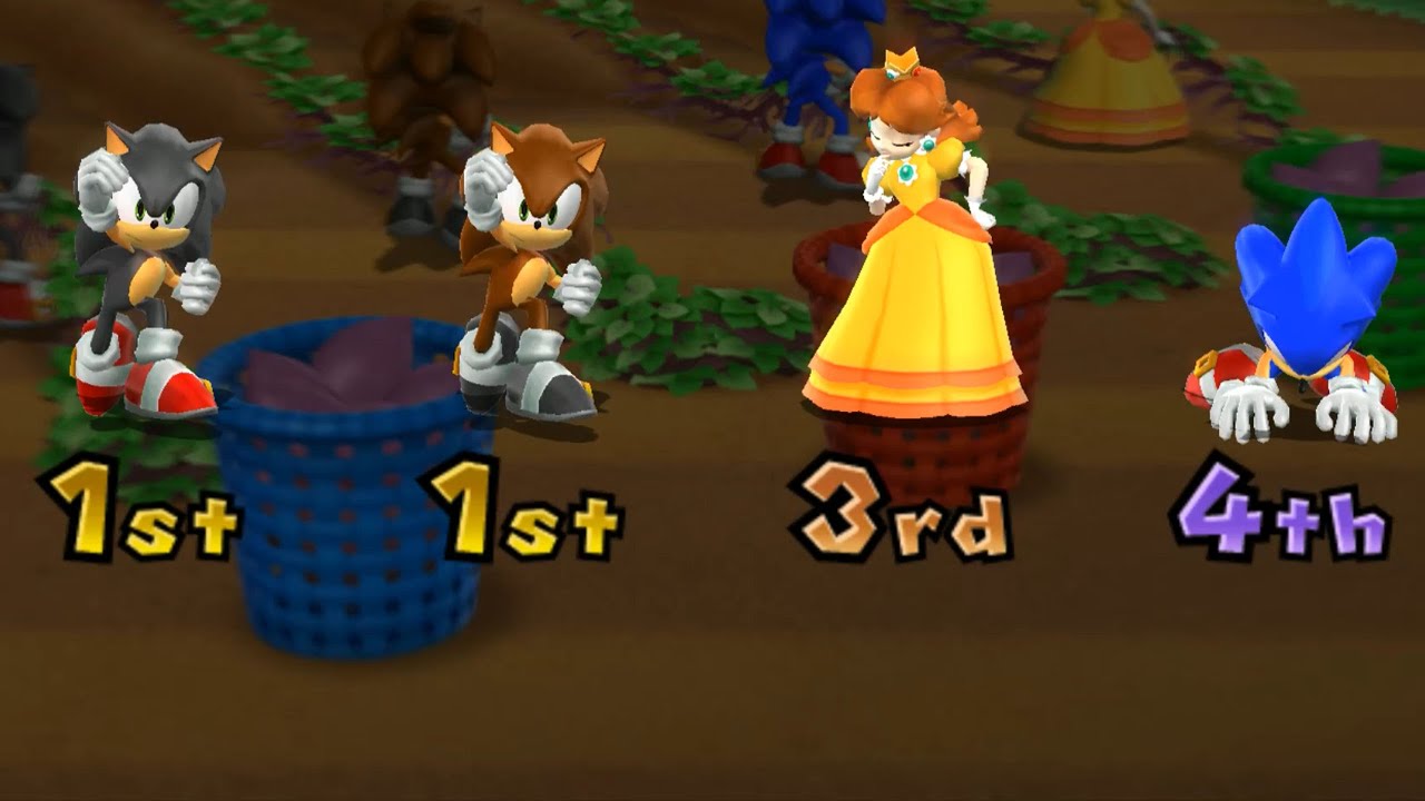 Mario Party 9 - Minigames - Shy Guy Vs Koopa Troopa Vs Sonic Vs Daisy