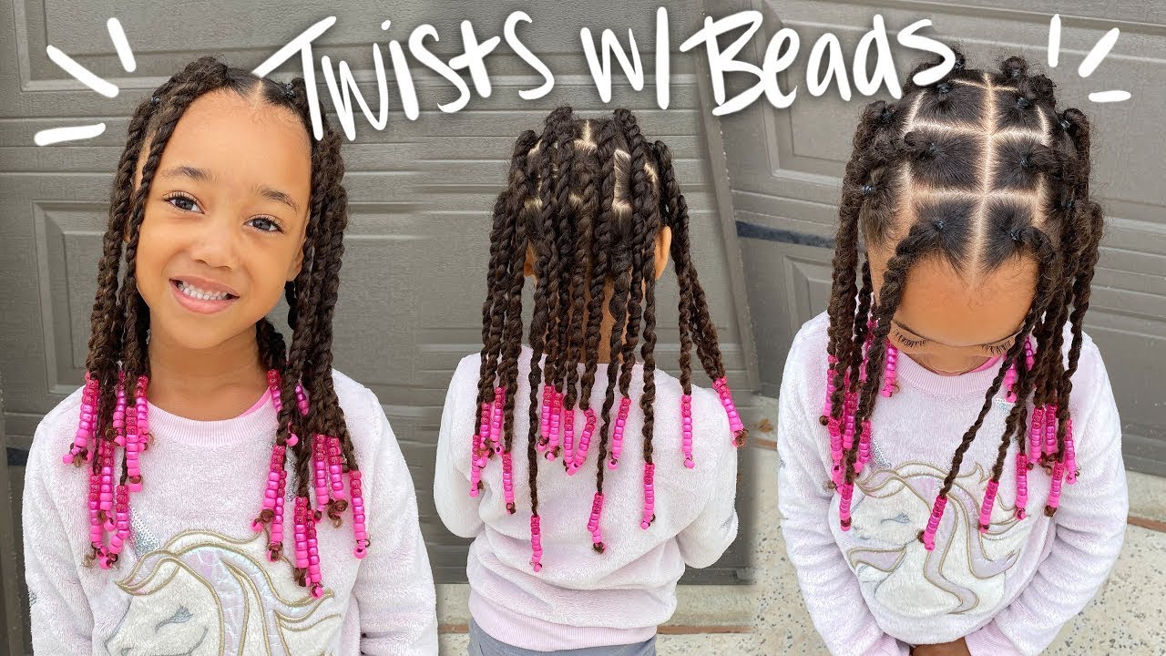 Curly to Twist Hairstyle for Little Girls