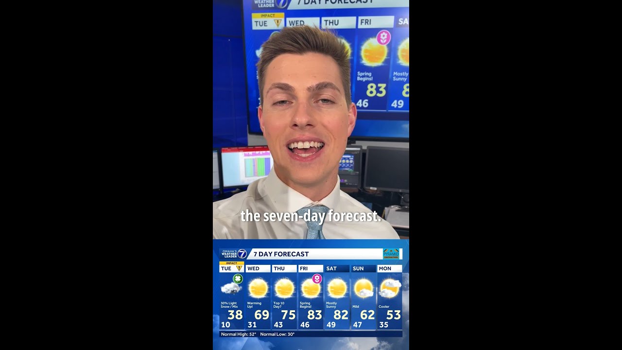 Omaha's News Leader tracks a light snow chance tomorrow and a warmup later this week