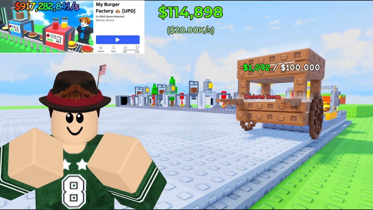 KENDİ HAMBURGER FABRİKAMI AÇTIM - ROBLOX MY BURGER FACTORY