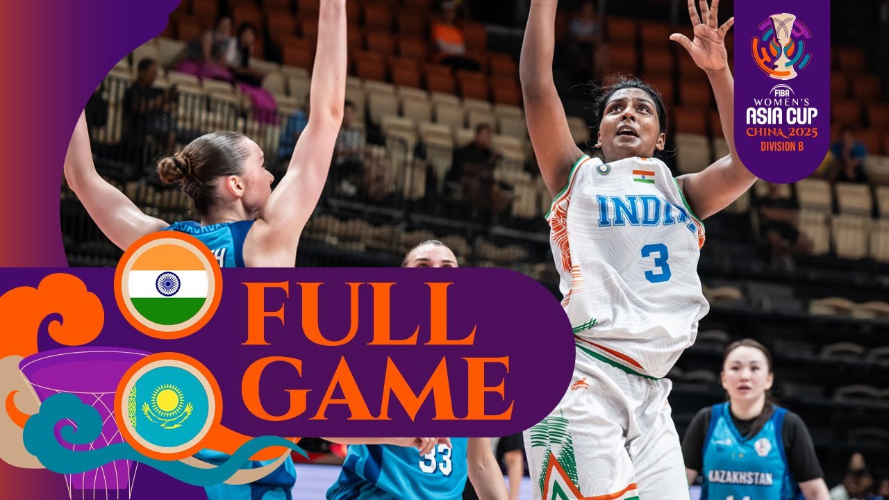 Classification 5-6 | India 🇮🇳 vs. Kazakhstan 🇰🇿 | Full Game | FIBA #AsiaCupWomen 2025  - Division B