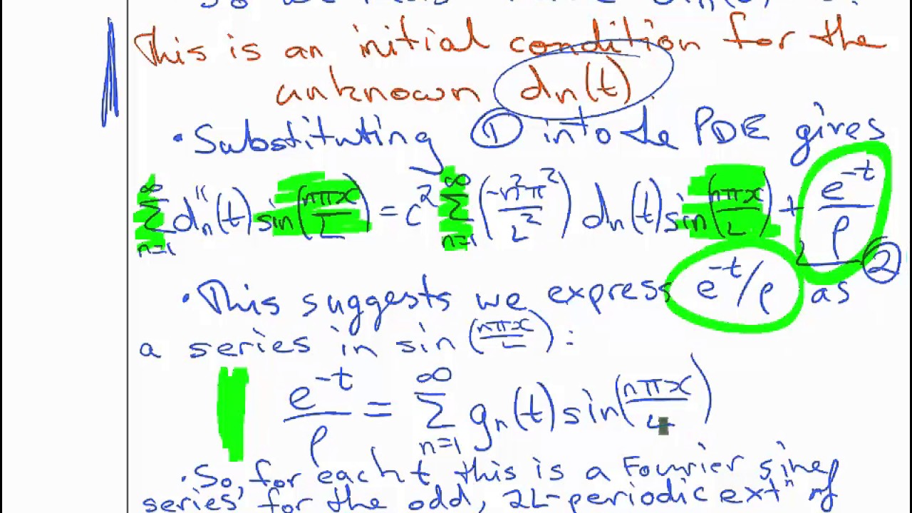 PDEs - Separation - Time dependent NH - wave equation