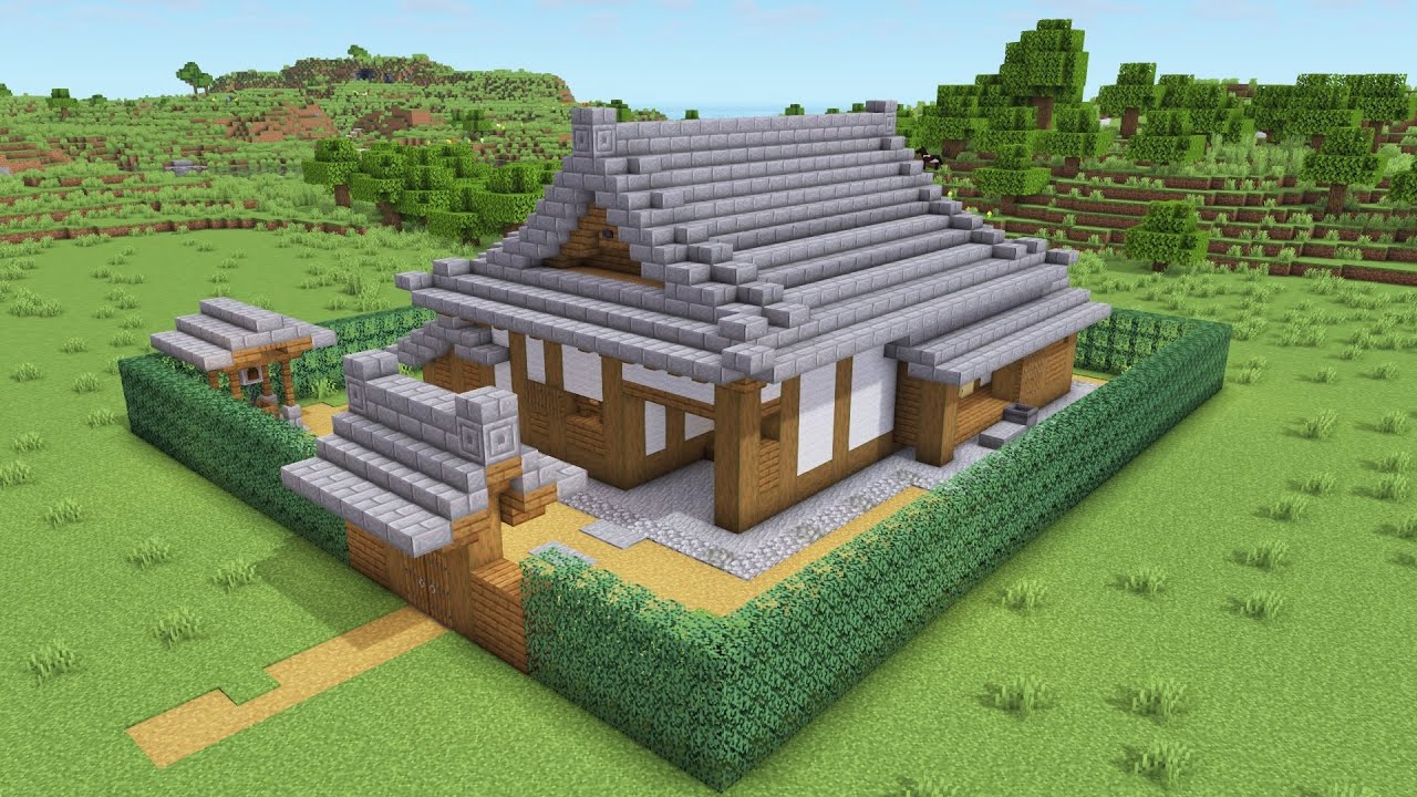 【Minecraft】武家屋敷の作り方 [マイクラ 建築][マイクラ 家]